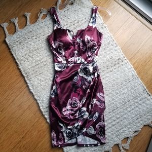 BCX Plum Floral Dress